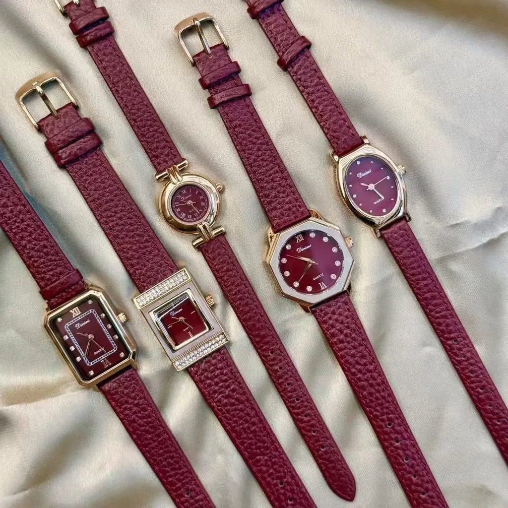 Women's Chinese-style alloy watch with 8mm thickness and decorative diamond patterns