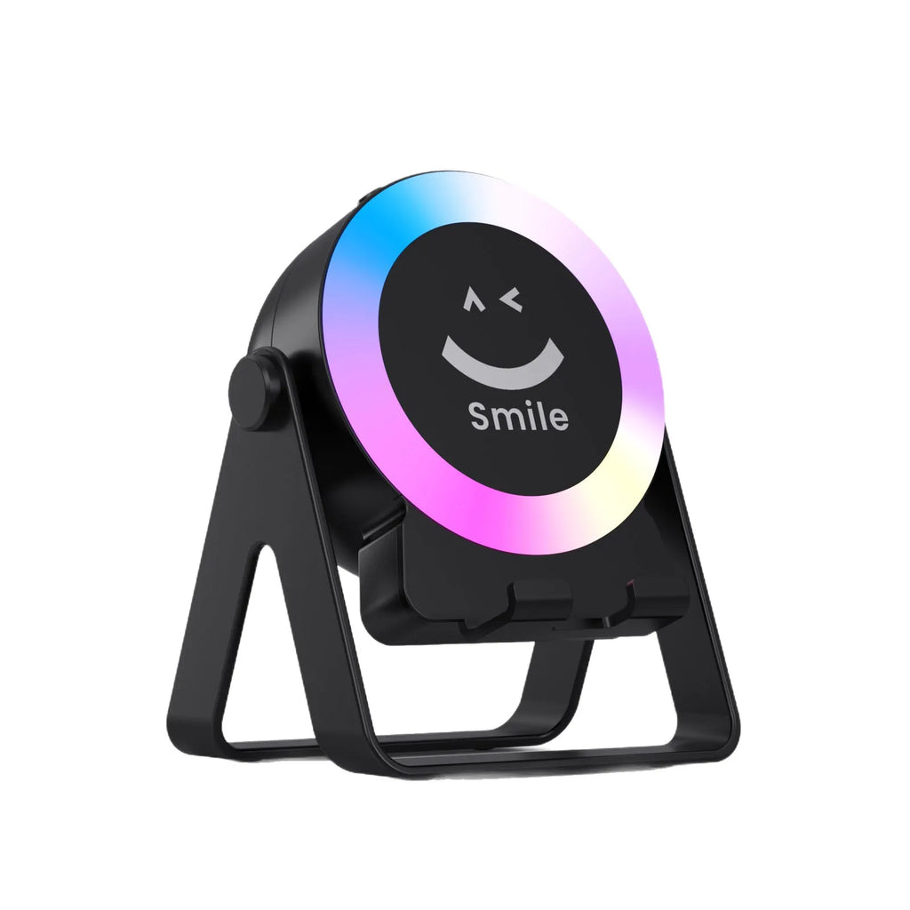 Black and white induction bracket rechargeable Bluetooth speaker with waterproof design