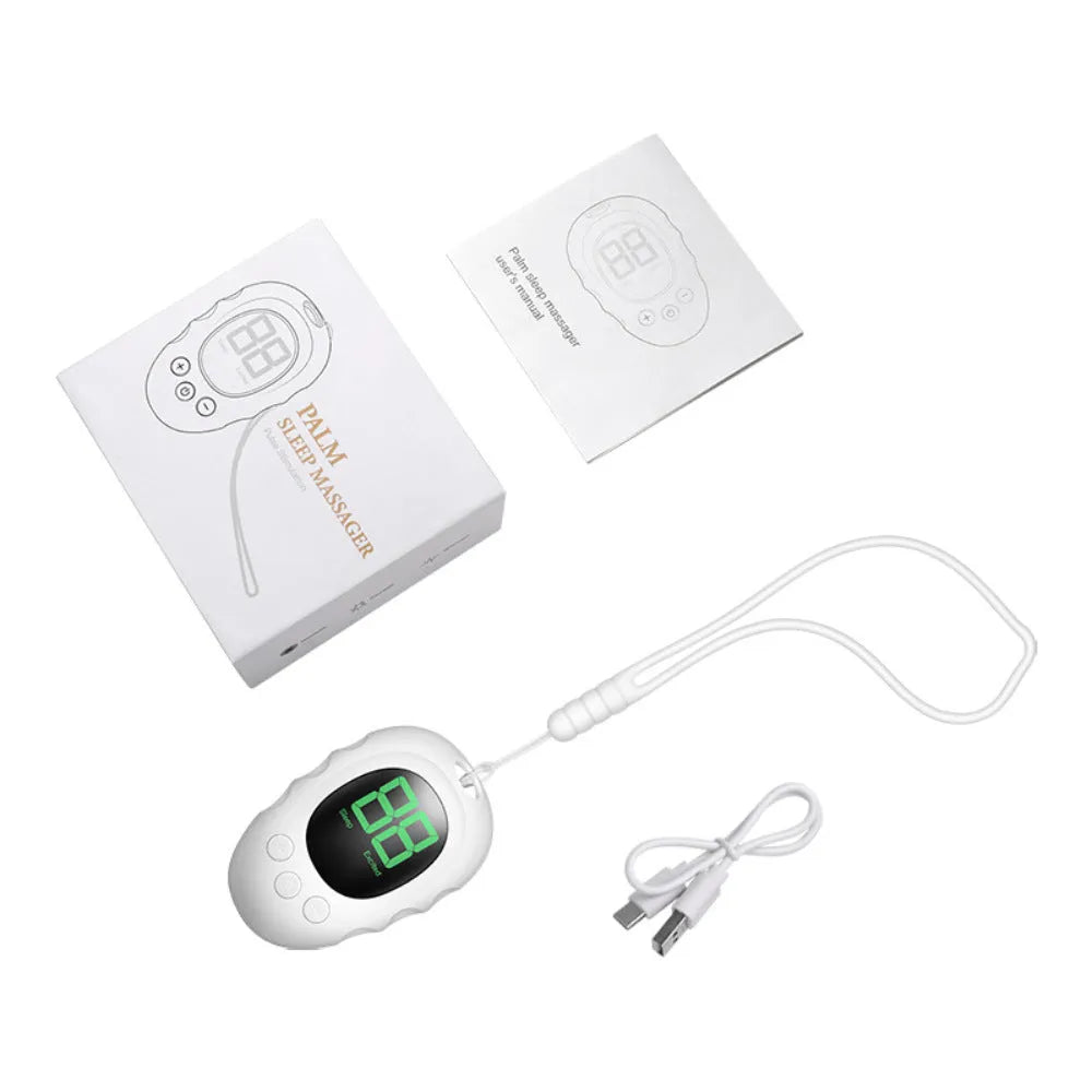 Silicone sleep aid hand grip with monitor in black, green, or white colour