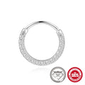 Platinum-plated S925 sterling silver stud earrings showing geometric, petal, and plain stud designs.