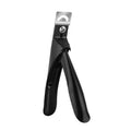 Titanium French manicure scissors with U-shaped tip and stainless steel construction