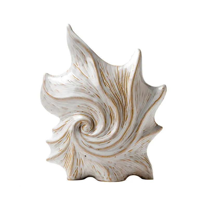 French art ceramic vase with coloured glaze finish in European style decorative design