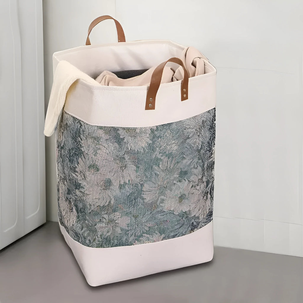 Fabric storage box for clothes and home organisation in 35cm dimensions with colourful pattern options