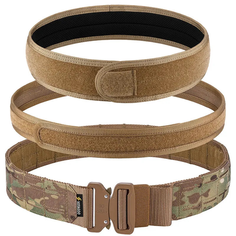VOTAGOO 2-inch wide nylon tactical belt with quick-release alloy buckle in CP camouflage colour.