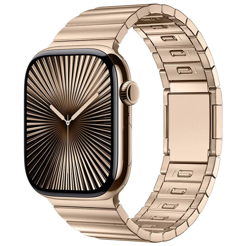 Stainless steel magnetic buckle Apple Watch strap in business style design