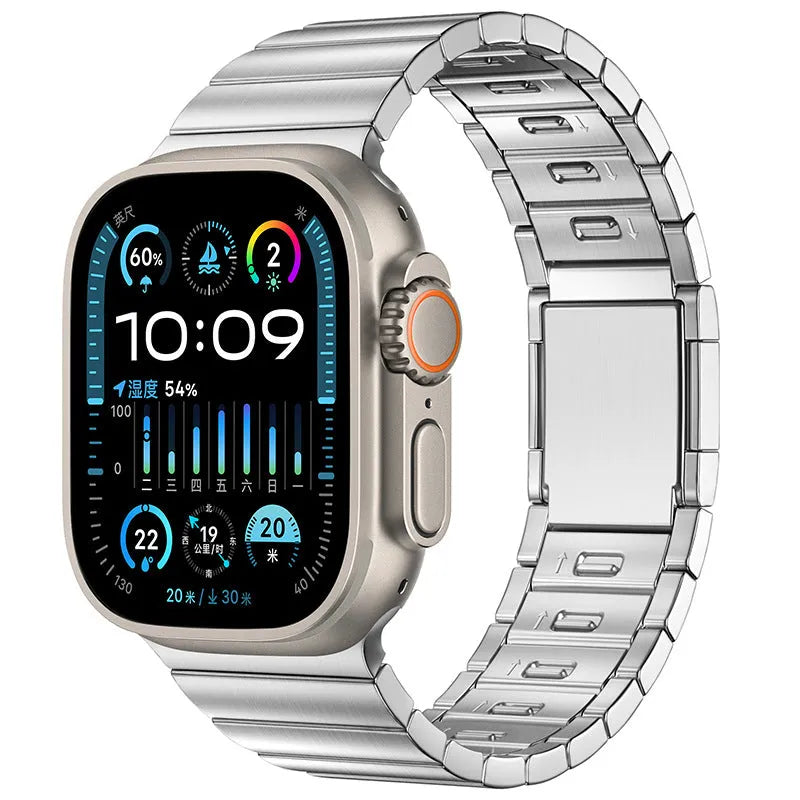 Stainless steel magnetic buckle Apple Watch strap in business style design