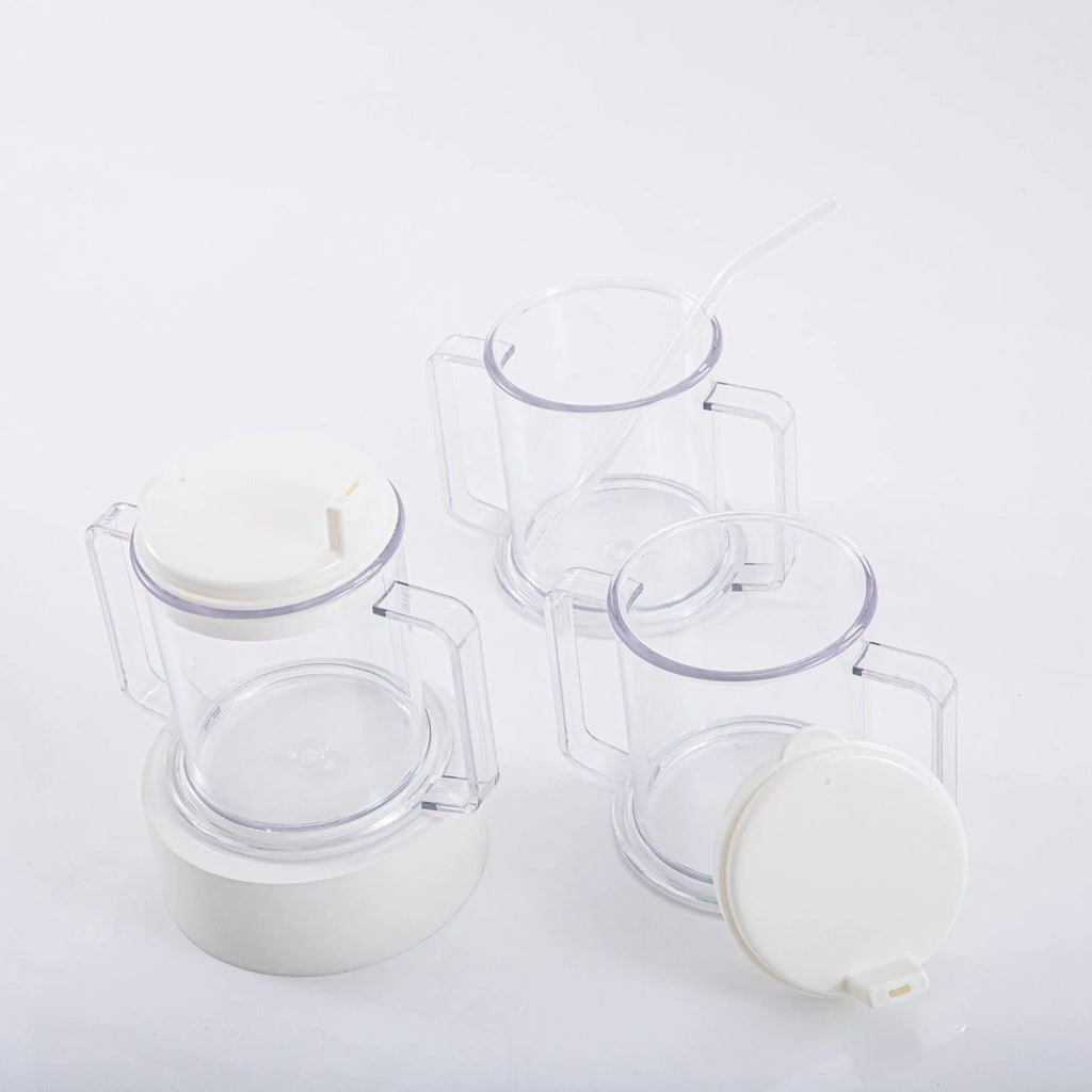 Transparent spill-proof drinking cup with 400ml capacity and modern simple design