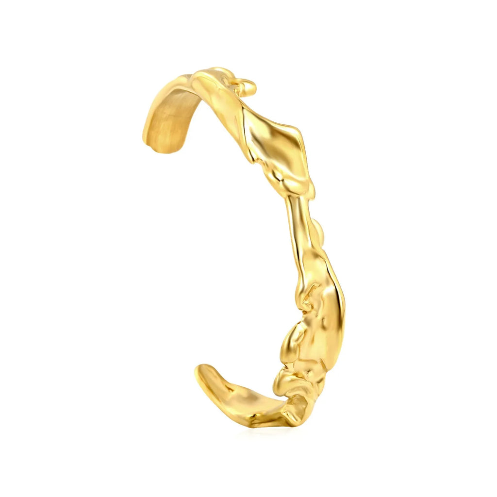 Stainless steel alloy European American design bracelet in gold, rose gold, and silver tones