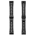 Garmin Jiaming Fenix metal watch strap in black, silver, titanium colours with 22mm and 26mm width sizes