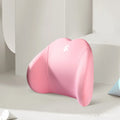 Memory foam car pillow set with headrest and lumbar support cushions in cotton covers with heart patterns