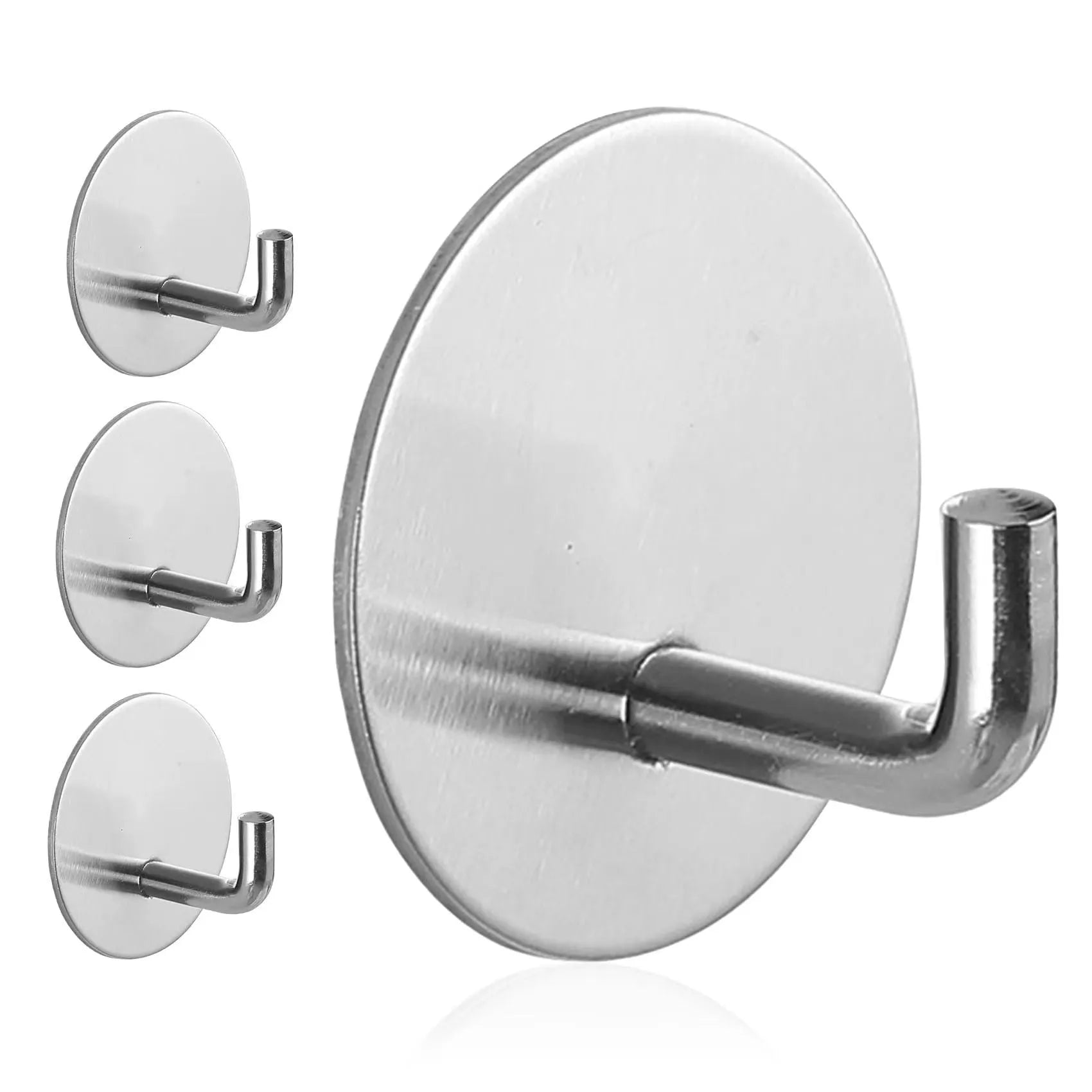 Stainless steel self-adhesive hook for bathroom and kitchen with 3kg load capacity