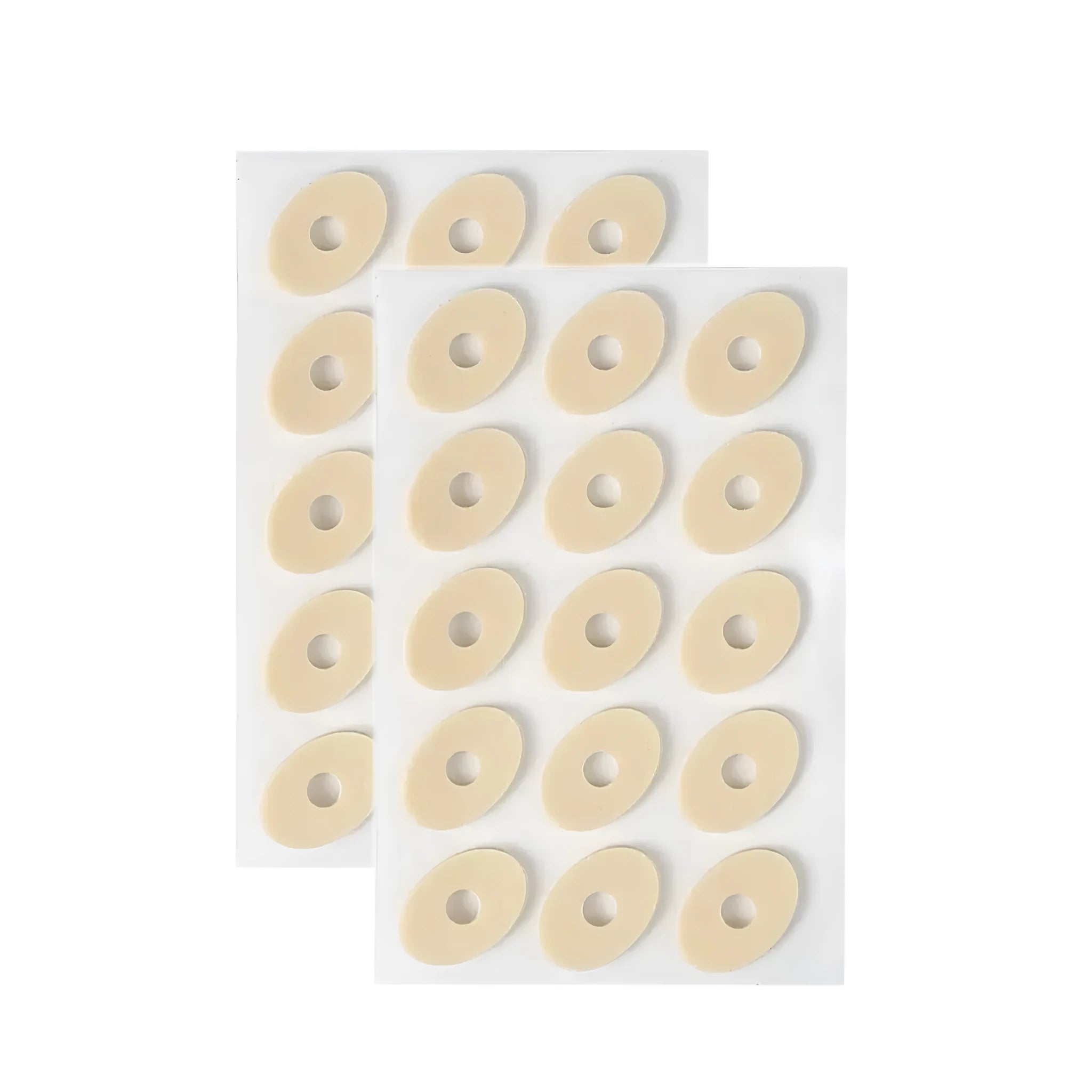 Women's heel corns protective toe pads showing four different shapes: large oval, small oval, U-shaped, and circular section PU foam cushions