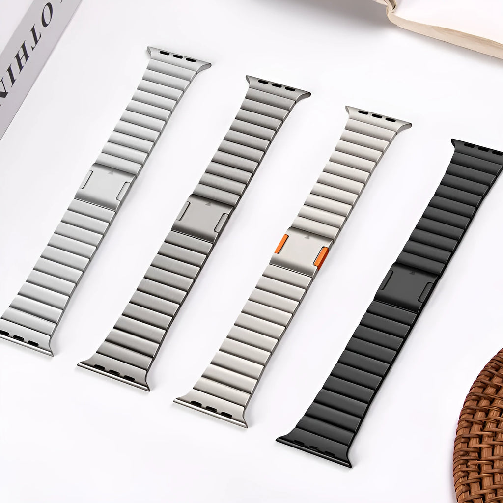 Stainless steel magnetic buckle Apple Watch strap in business style design