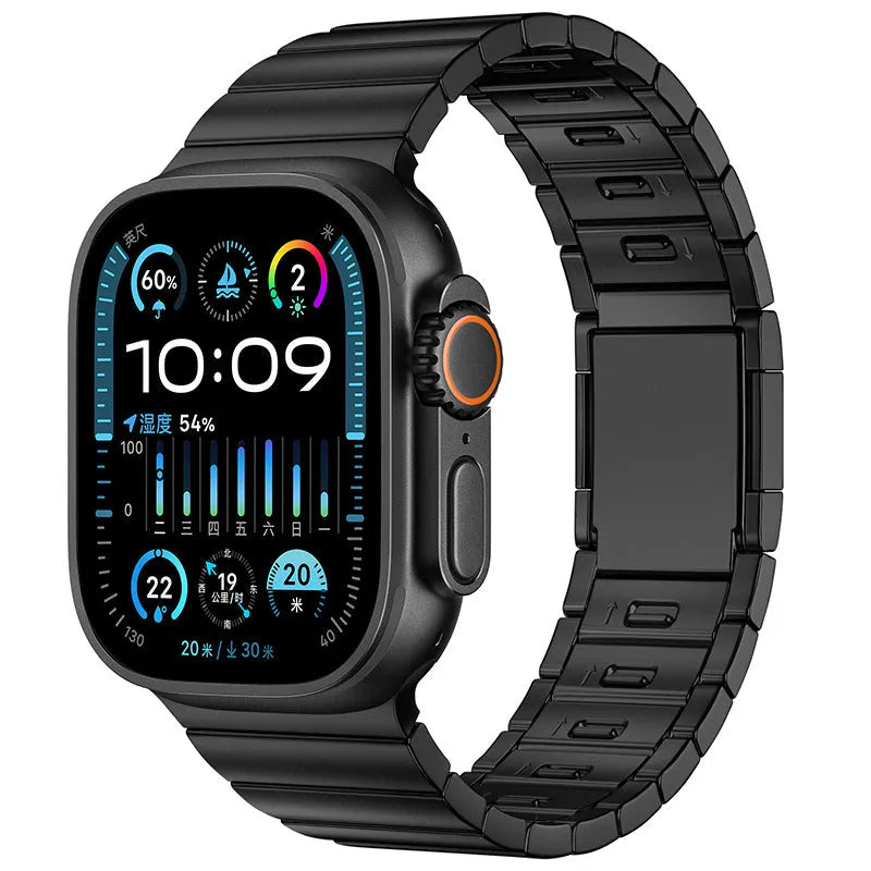 Stainless steel magnetic buckle Apple Watch strap in business style design