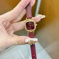 Women's Chinese-style alloy watch with 8mm thickness and decorative diamond patterns