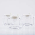 Transparent spill-proof drinking cup with 400ml capacity and modern simple design
