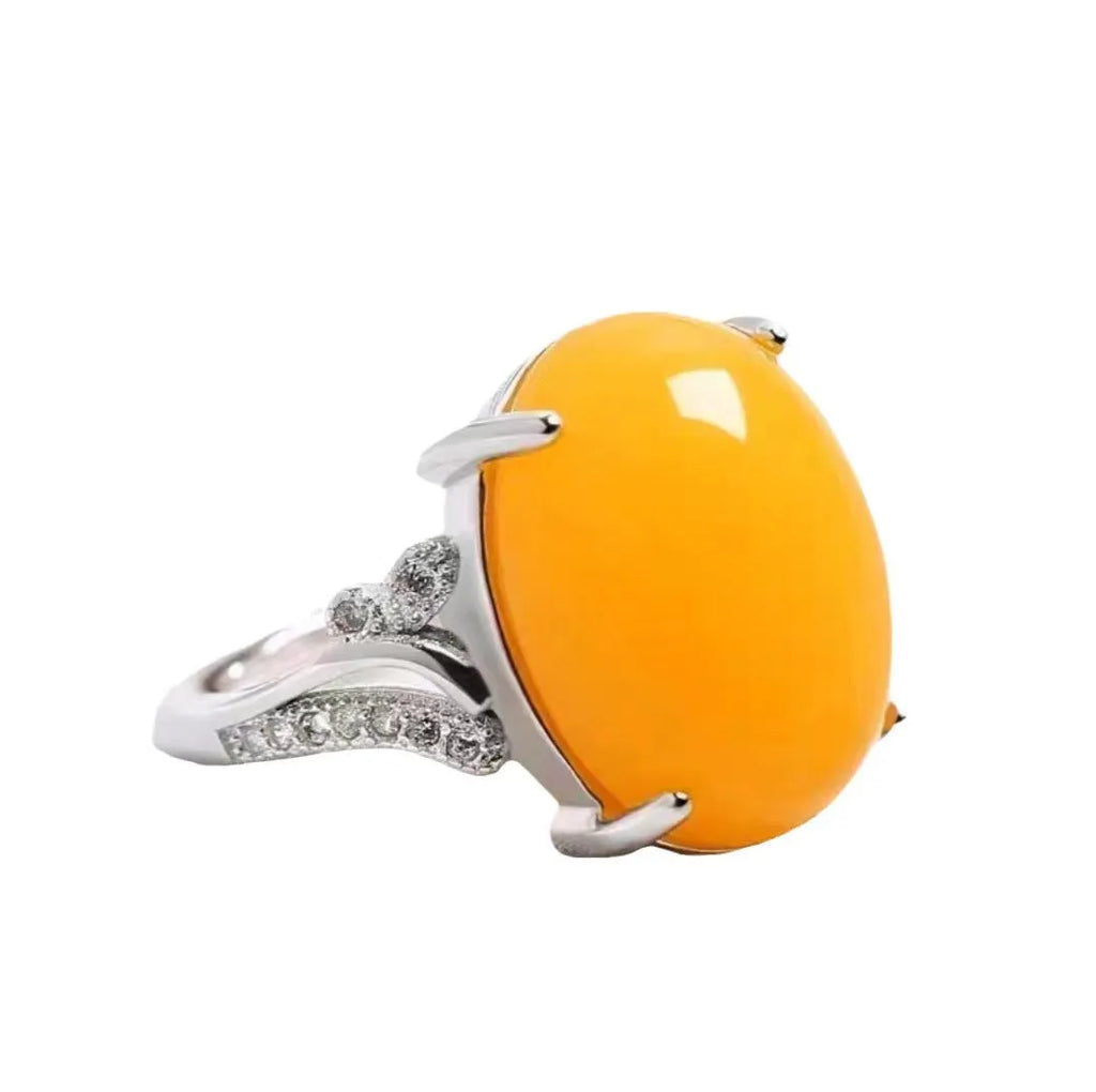 Adjustable geometric natural sapphire ring in alloy with multiple colour options