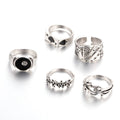 Black alloy poker ring with raised spade design for women's personality jewellery