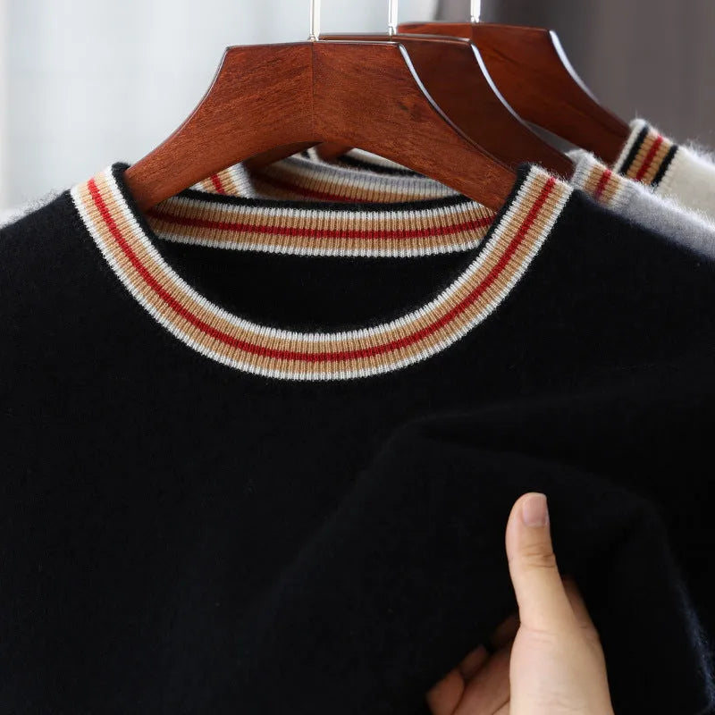 Men's pure wool short sleeve sweater round neck design in grey colour