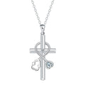 Women's cross stethoscope necklace with electroplated copper pendant and cross chain design
