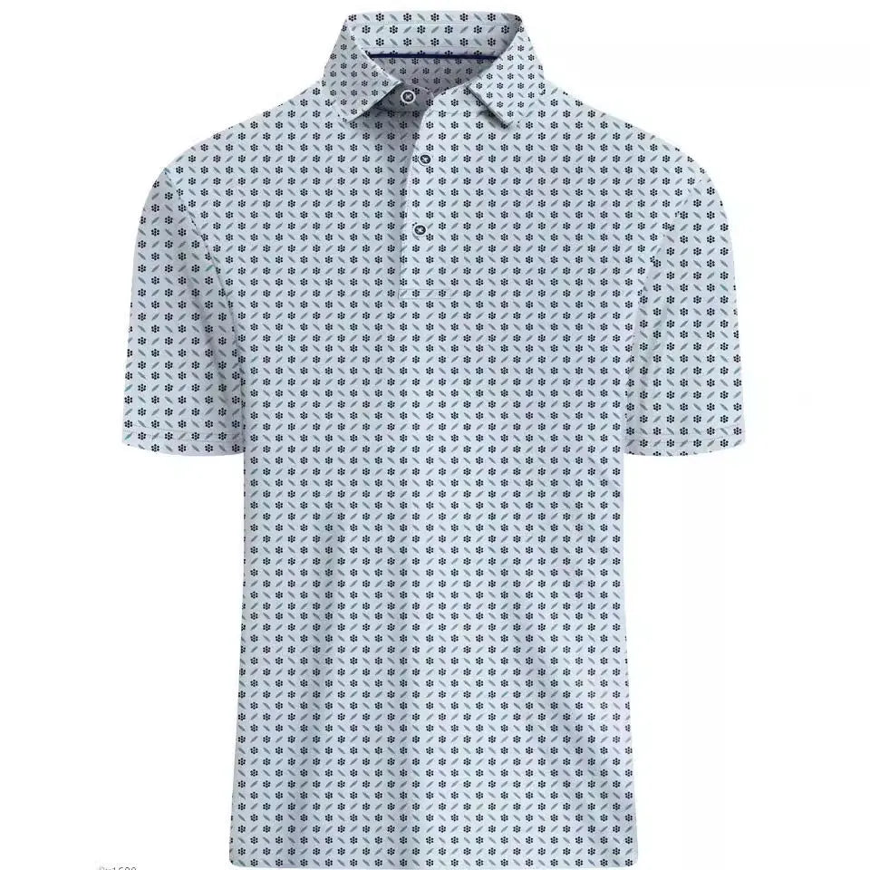 Men's grey short sleeve top with a raised 3D printed graphic pattern and silver zip detail on the chest.