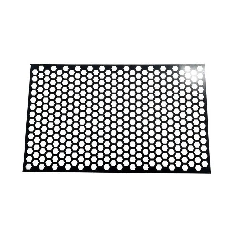 Black honeycomb pattern vinyl sticker sheet for car taillight decoration, measuring 48 by 30 centimetres.