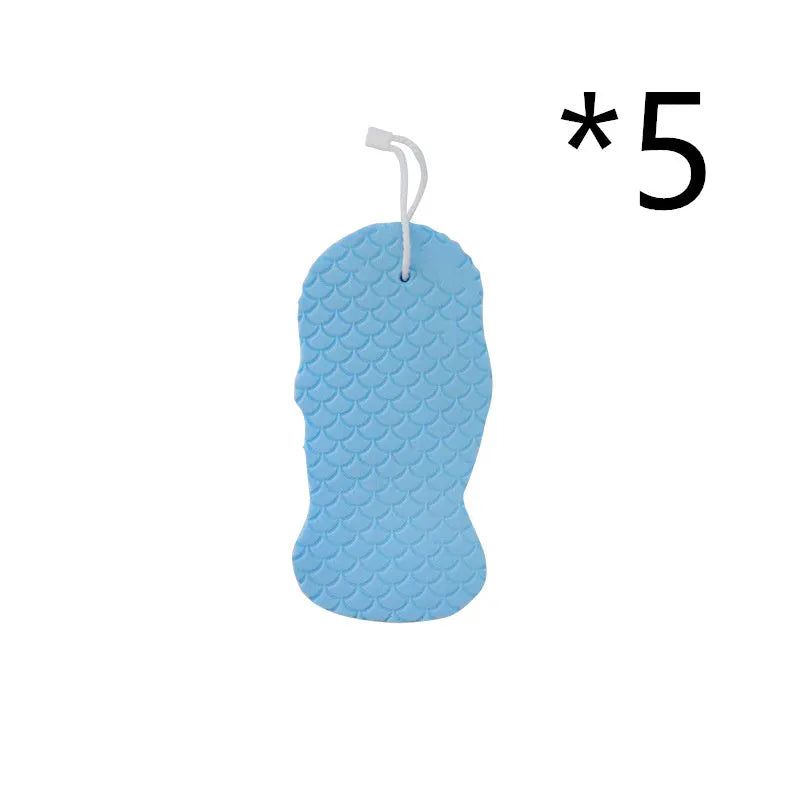 3D fish scale pattern bath sponge in white, grey, pink or light blue