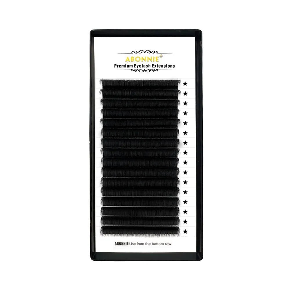 16-row dense false eyelashes made from mink hair showing multiple length options