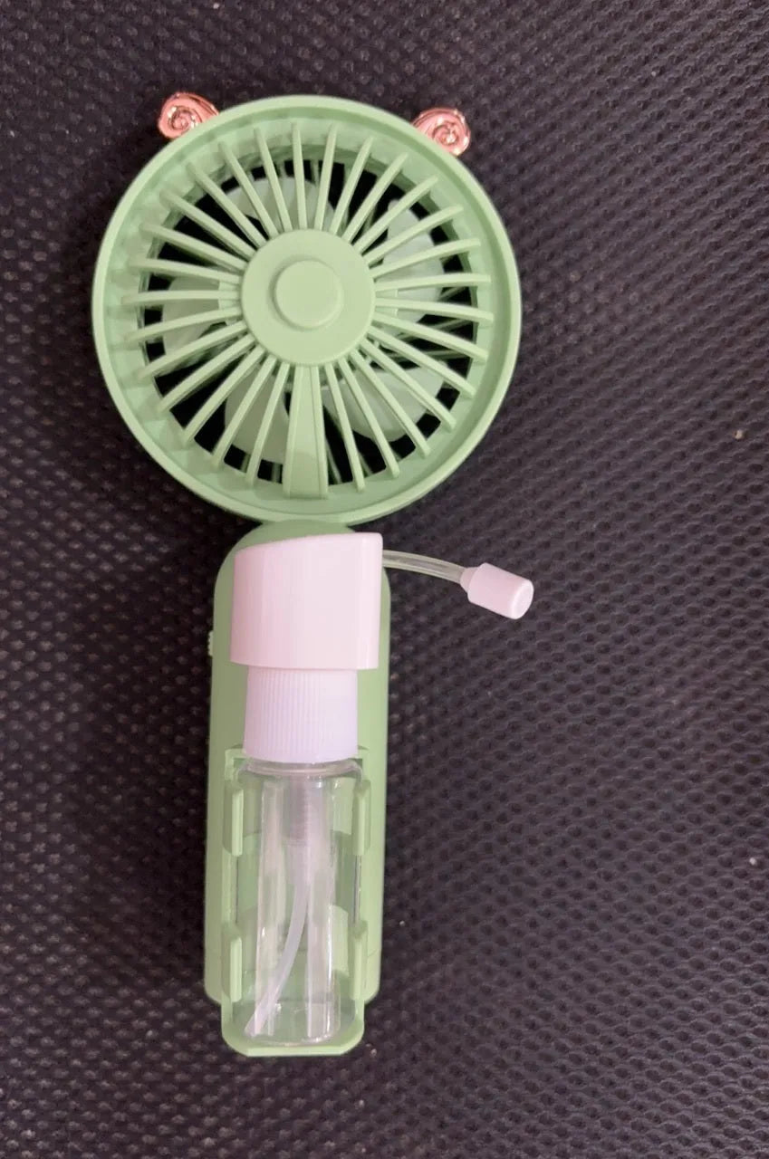 Plastic nozzle handheld fan with USB charging in multiple colour options
