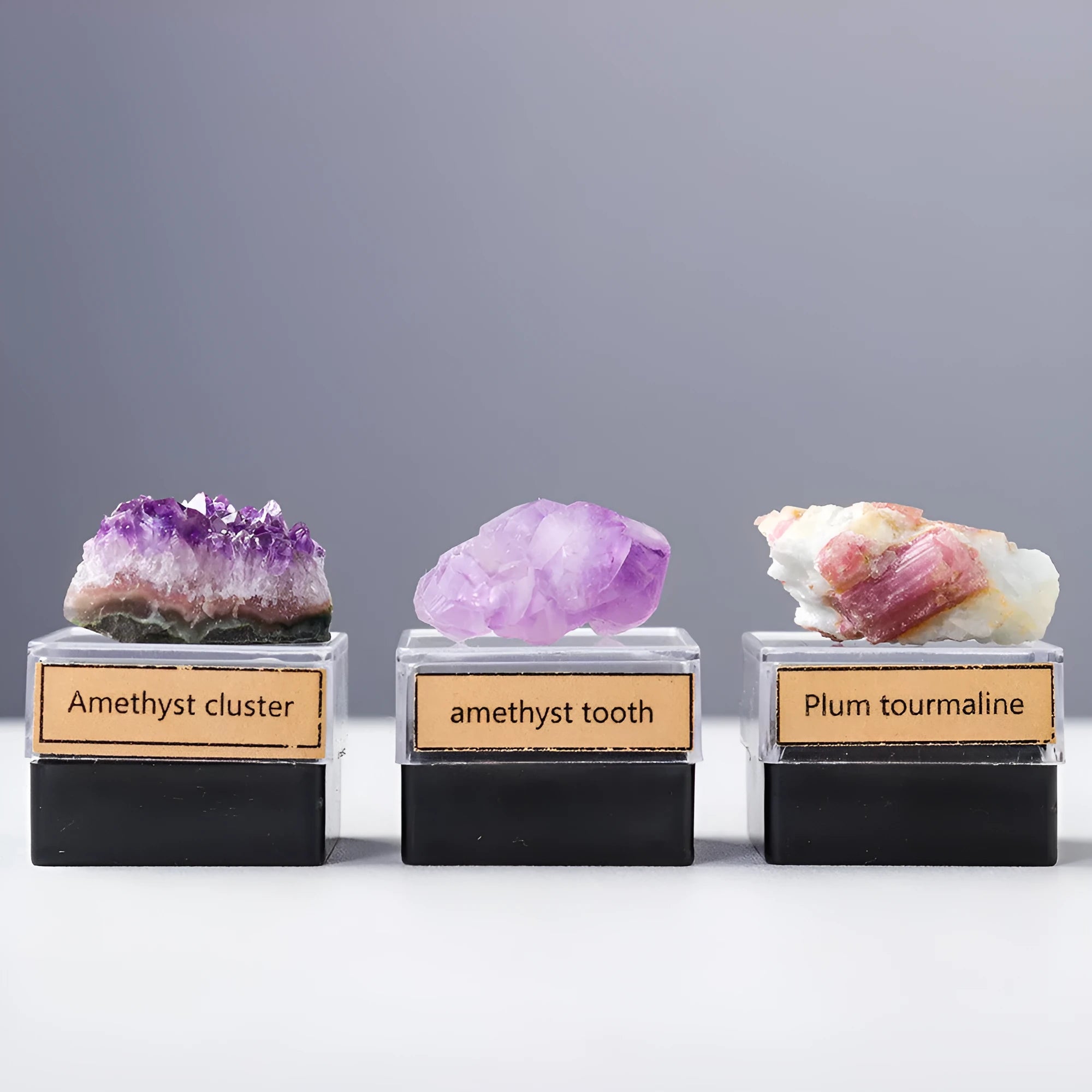 Natural amethyst crystal ore mineral specimen decoration in modern simple style