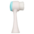 Blue nylon pet paw brush with PP handle for gentle dog and cat grooming.