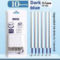 Quick-drying neutral push pen refill cartridges in black, blue, ink blue, and red colours
