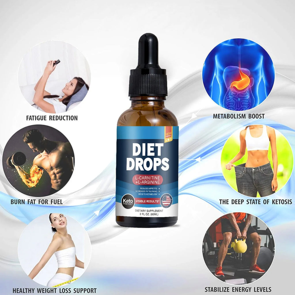 60ml bottle of ketone drops liquid dietary supplement for body shaping support