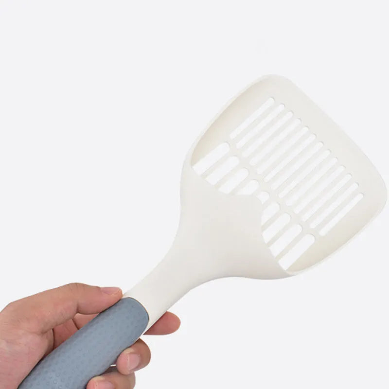 Stainless steel cat litter shovel with deep scoop for tofu litter cleaning