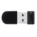 Black waterproof USB flash drive for car audio, showing compact size and rotatable design.