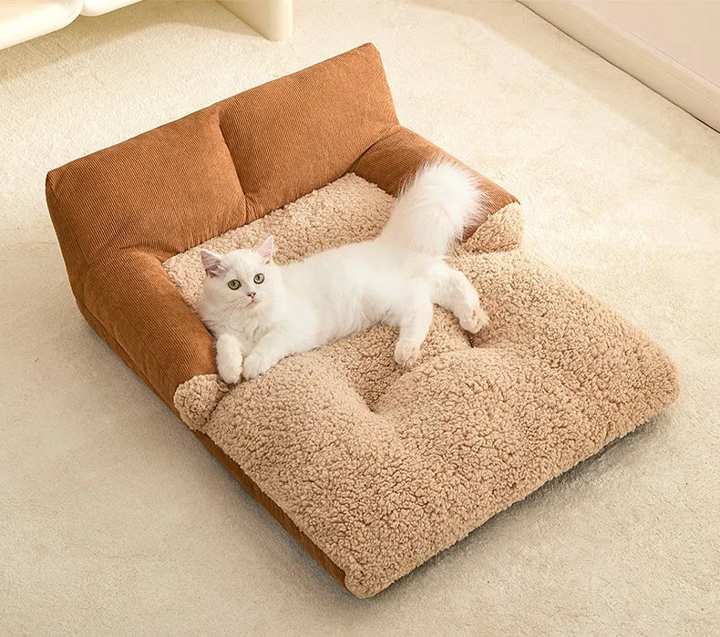 Four season dog kennel with removable cushion in three sizes for small to medium pets