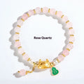 Handmade dragon zodiac bracelet with 8mm diamond-cut agate or crystal beads in one of five colour options.
