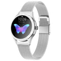 Women's sports smartwatch with heart rate monitoring in black rose gold silver white colour options
