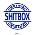 13 by 12 centimetre vinyl car sticker shown in multiple colour options on a white background.