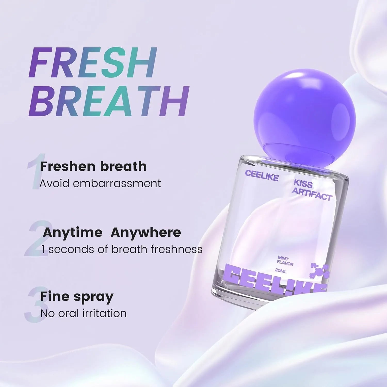 20ml portable probiotics oral spray with spray nozzle for hydration care