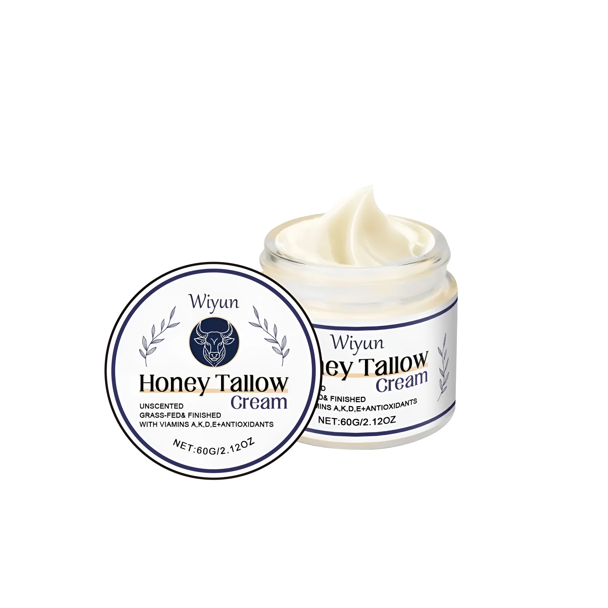 60g tub of cow fat moisturising cream with vitamins for dry skin