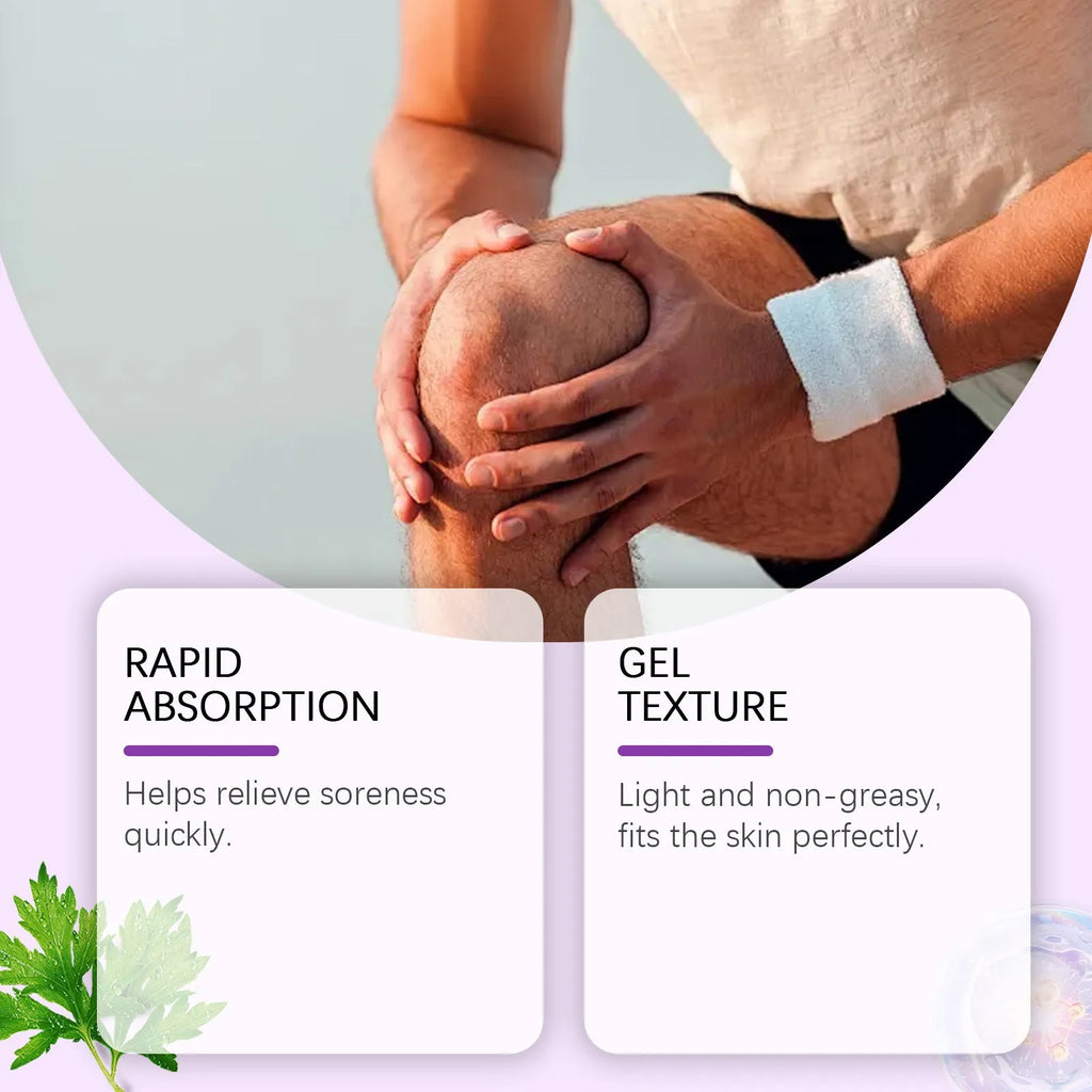 100g tube of body massage gel for joints, knees and elbows on a plain background.