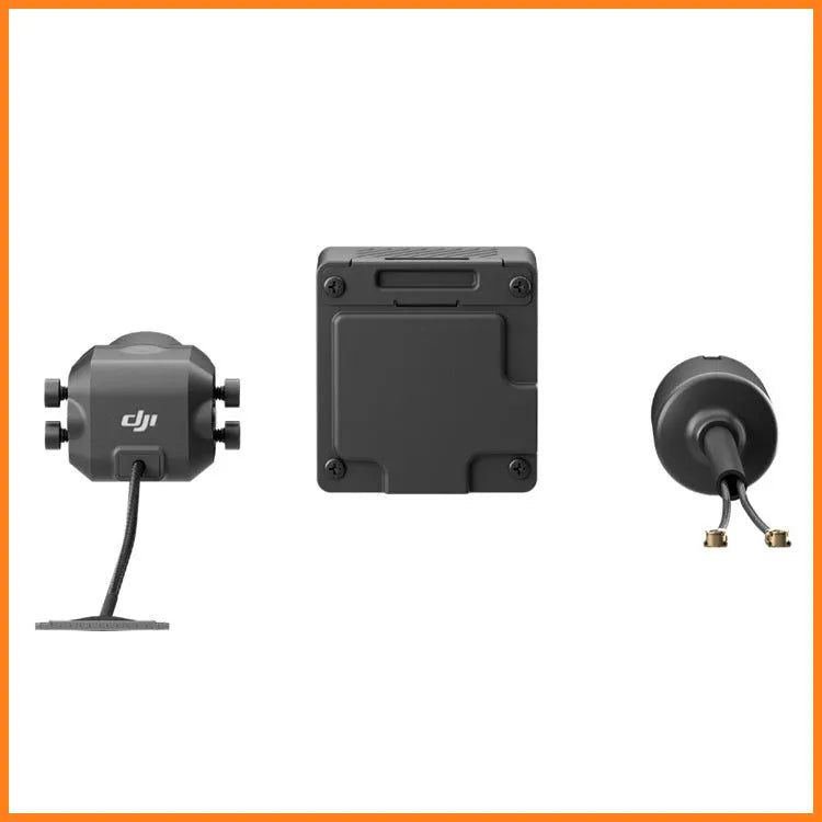 DJI O3 Air Unit camera module and image transmission module with antenna on a desk setup
