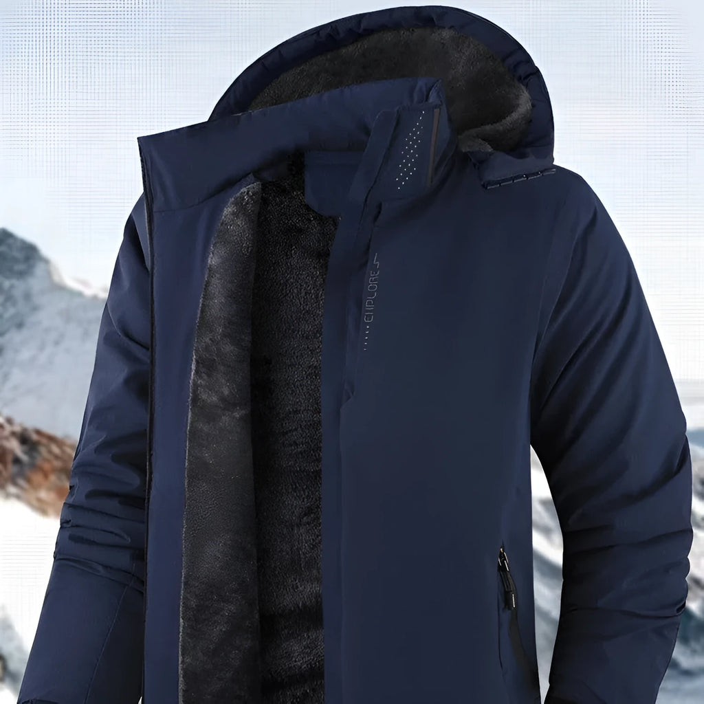 Autumn winter couple outdoor wind coat in beige, waterproof and breathable for hiking and camping
