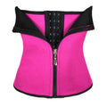 Neoprene body shaping belly band in black, blue, purple or red colours, sizes S to 3XL