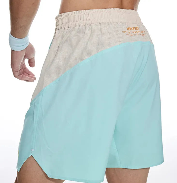 Men's loose fit workout shorts in dark rock ash colour with elastic lace-up waistband