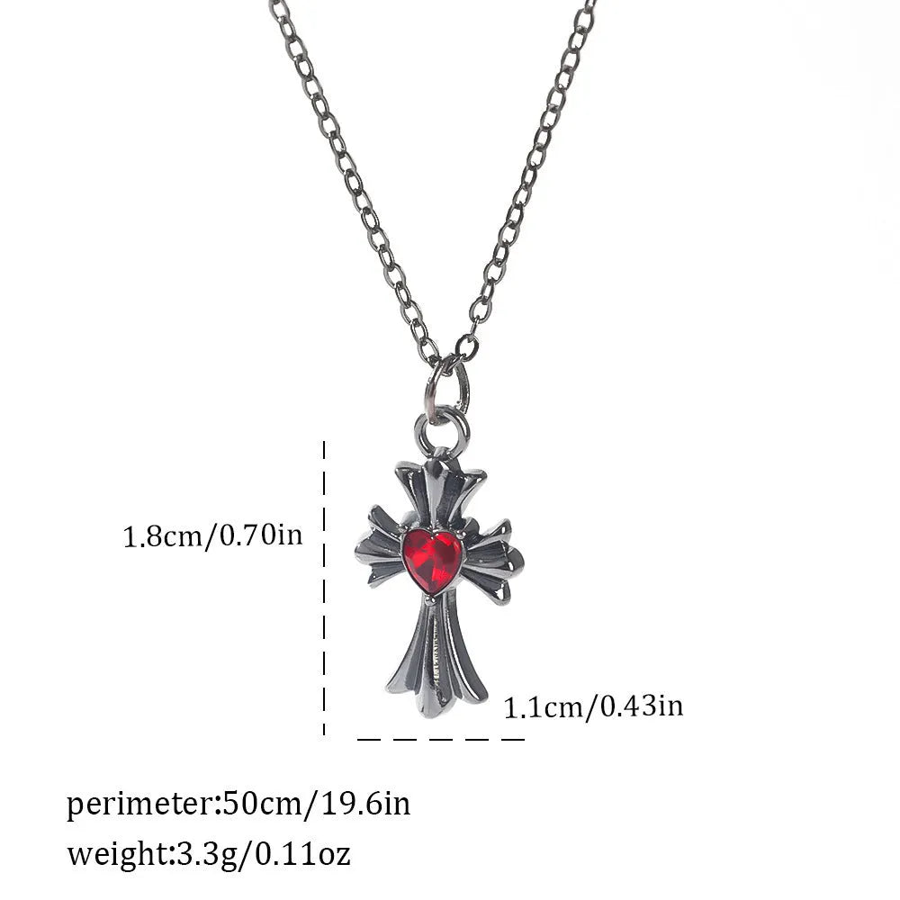 Dark Halloween spider and bat necklace with electroplated zinc alloy pendant