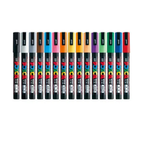 Doodle acrylic marker set with 0.9mm nib in plastic barrel showing colour options for advertising pen use
