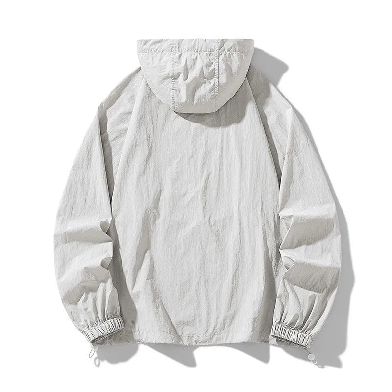 Loose fit nylon outdoor sports jacket available in multiple colours with sun-protective properties