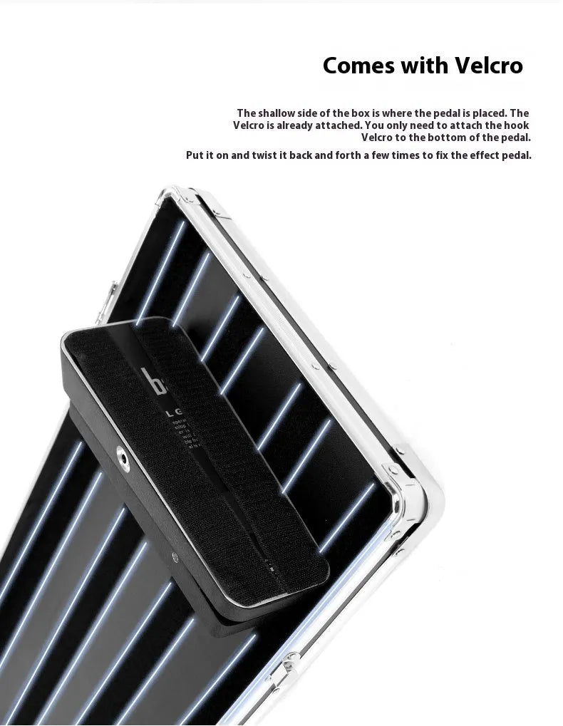 Aviation box guitar effect device with T-EC8 trumpet configuration in flight case